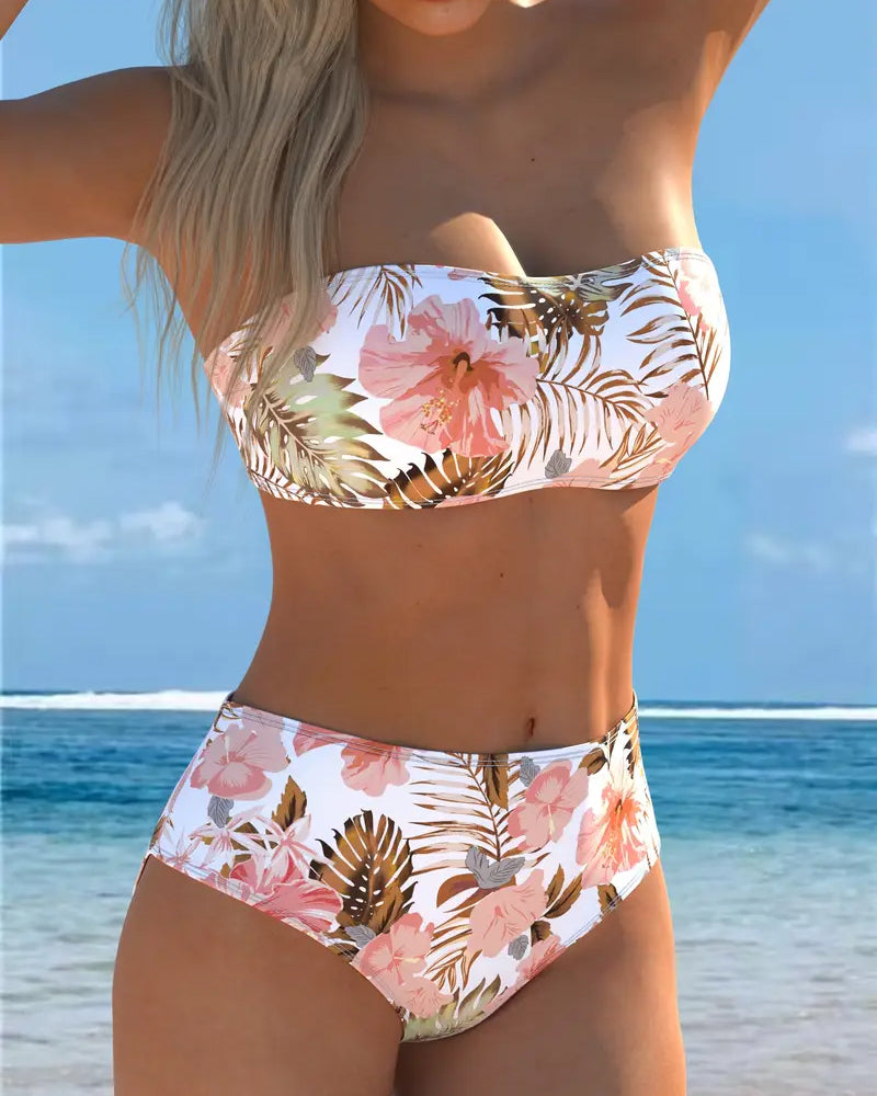 Bikini Bandeau Trykt