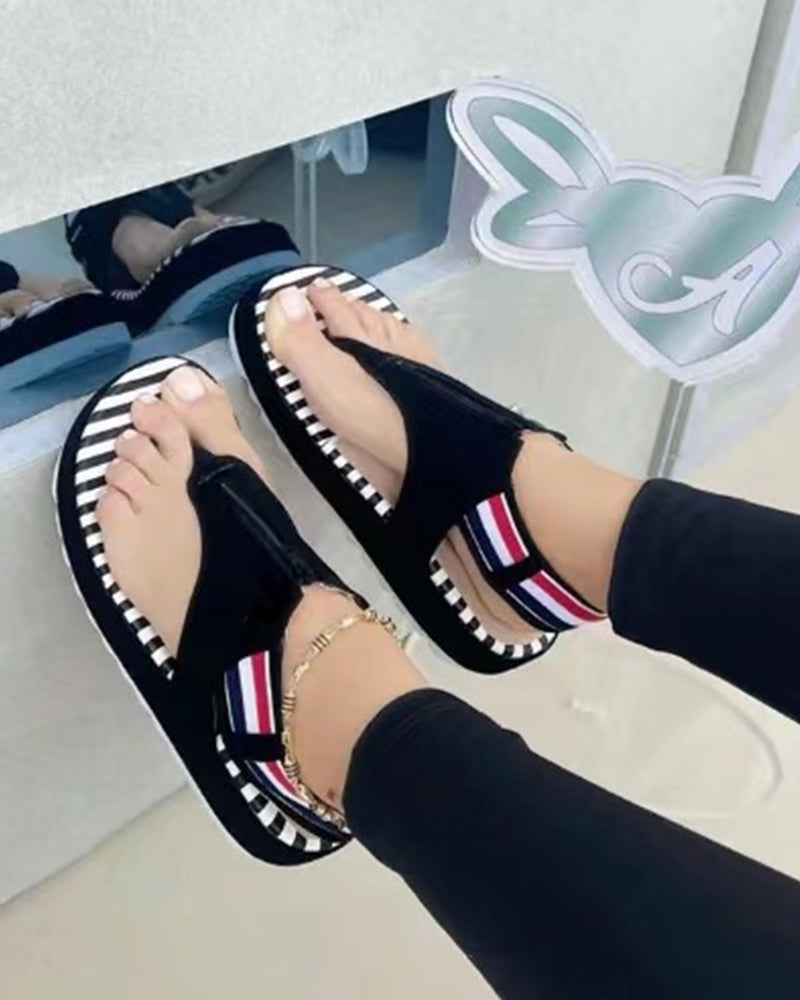 Platformsandaler med lynlås