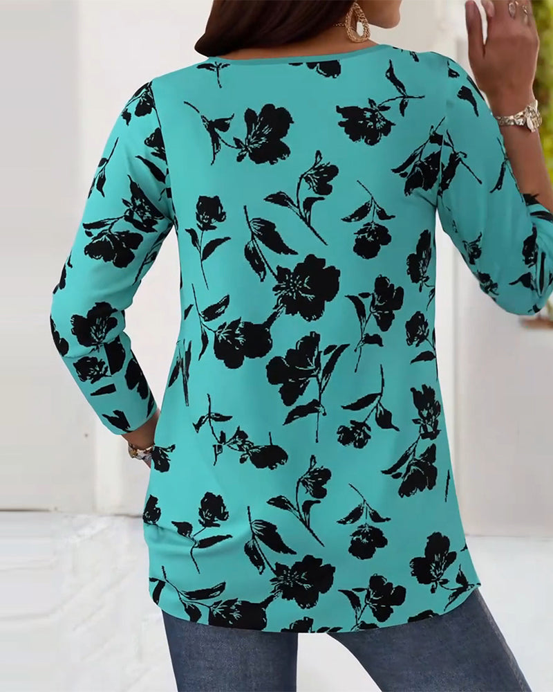 Bluse Knapper Print Mode