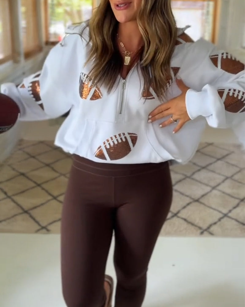 Hættetrøje Rugby Glitter