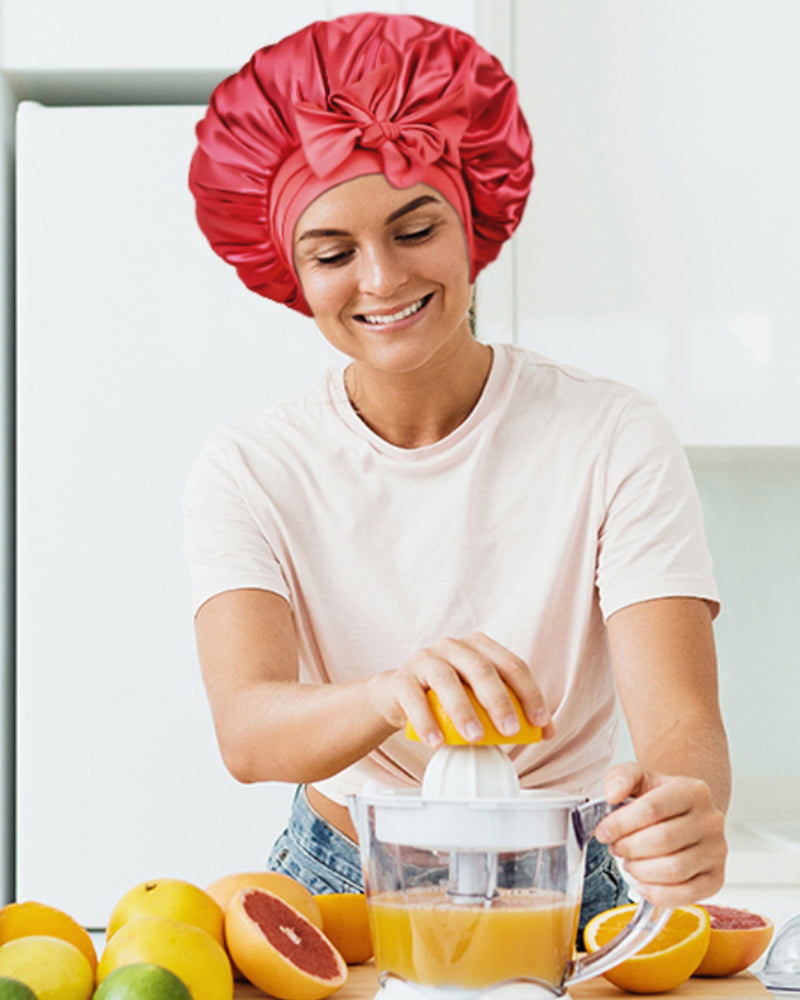 Natsovehætte i silke