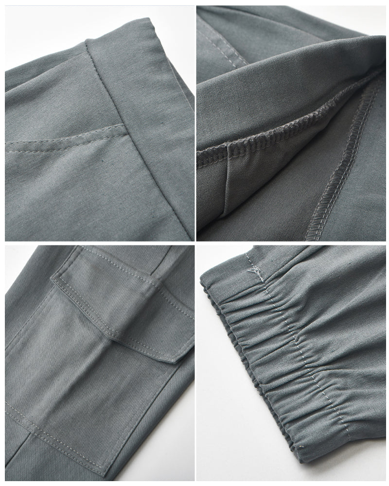 Cargobukser med elastik i taljen