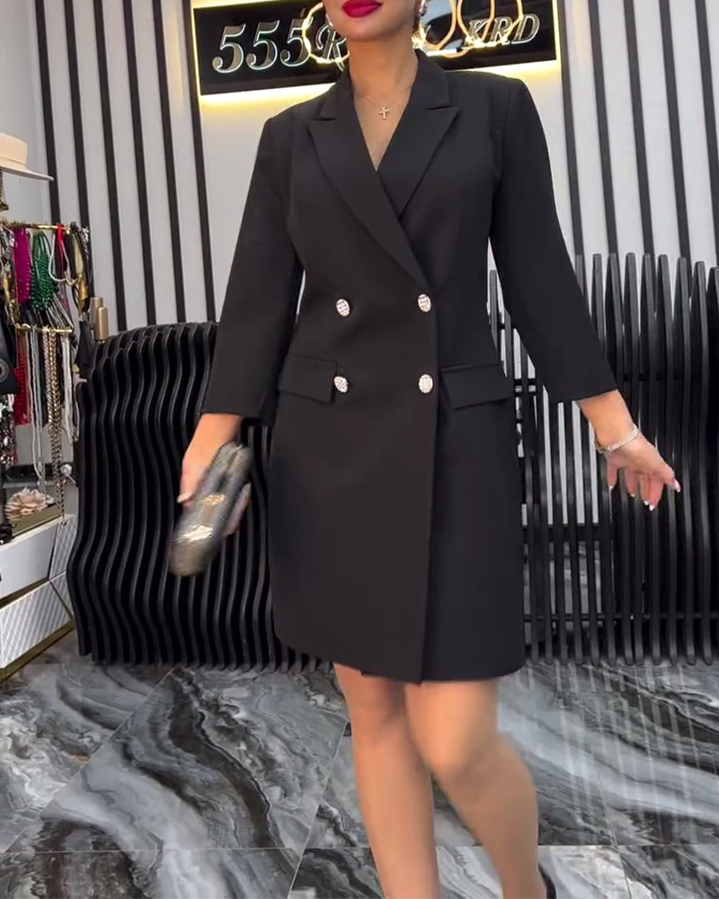 Krave Sløjfe Kjole Dobbeltknap Kostume