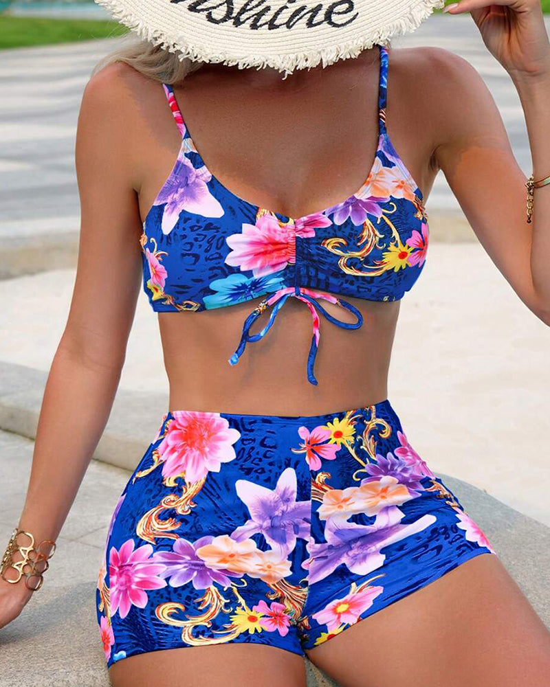 Bikini To-Delt Blomsterprint