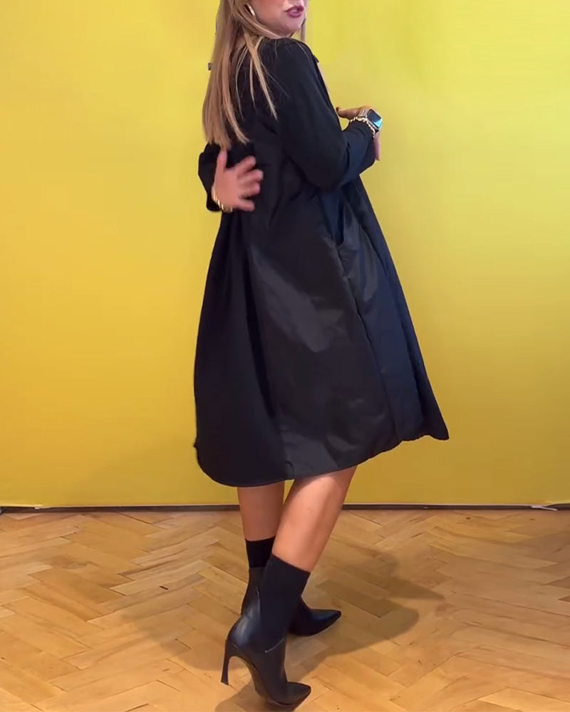 Sort kjole med rund hals