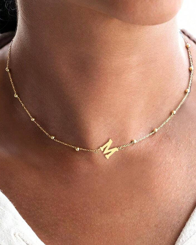 Udsøgt og elegant halskæde (26 bogstavsvarianter)