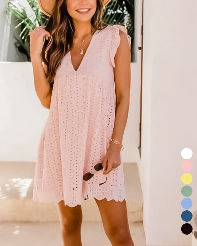 Blonde kjole over knæ