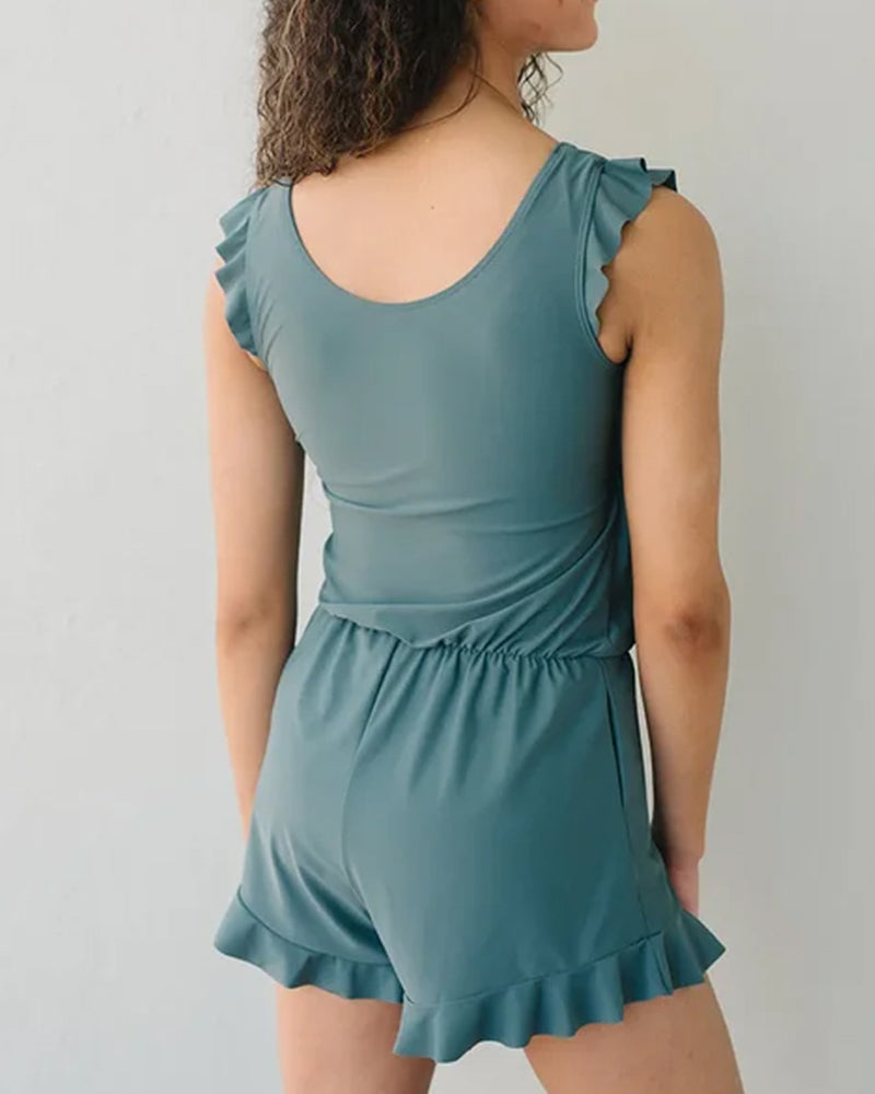 One-piece badedragt med indbygget BH