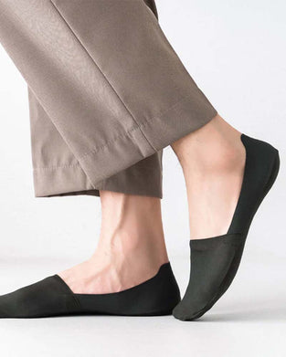 Skridsikre no-show strømper i issilke