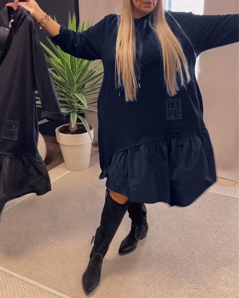 Sort kjole i løs pasform