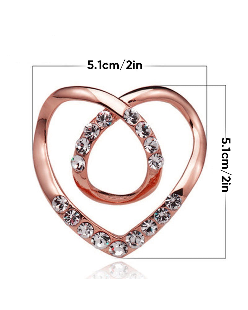 Hjerteformet tørklæde smykkespænde