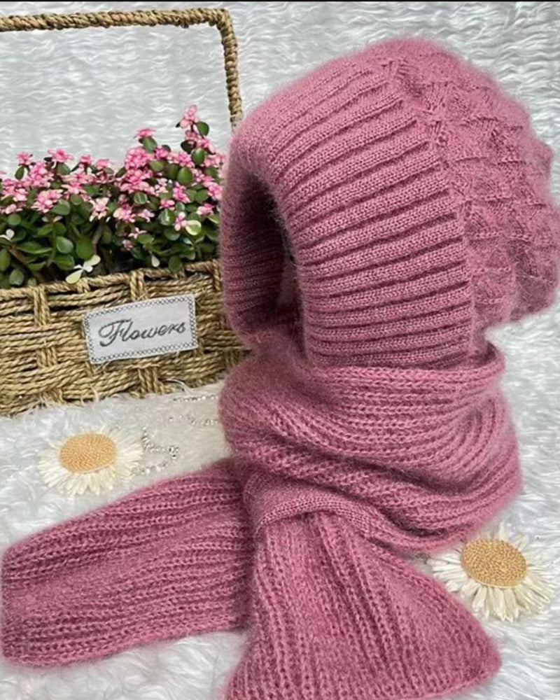 Vindtæt huetørklæde med integreret ørebeskyttelse