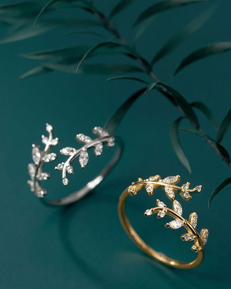Dameringe Fashion Outdoor Leaf Ring