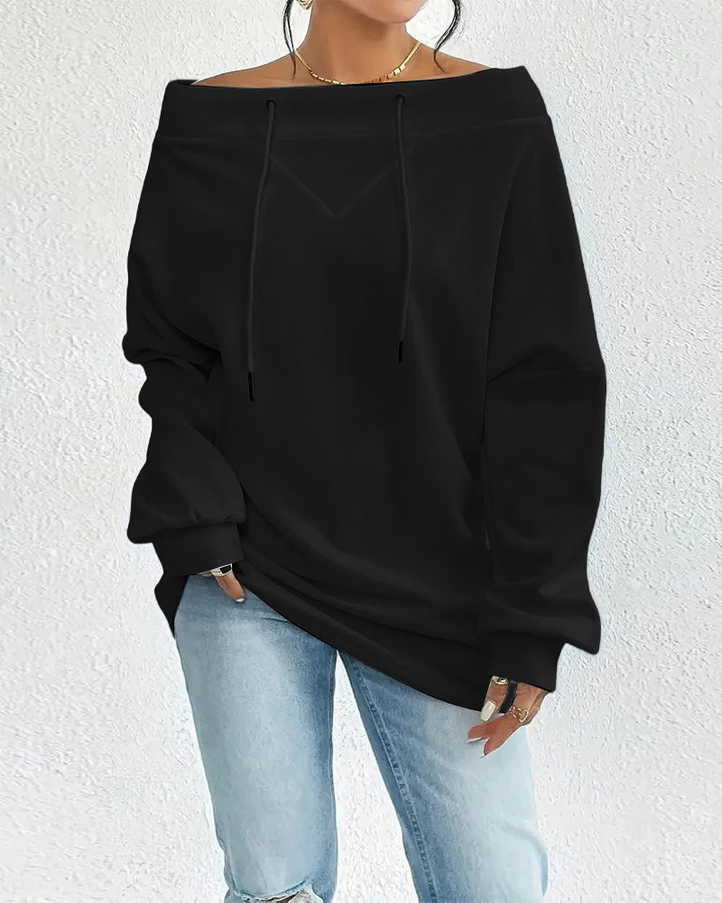 Sweatshirt Mode Ensfarvet