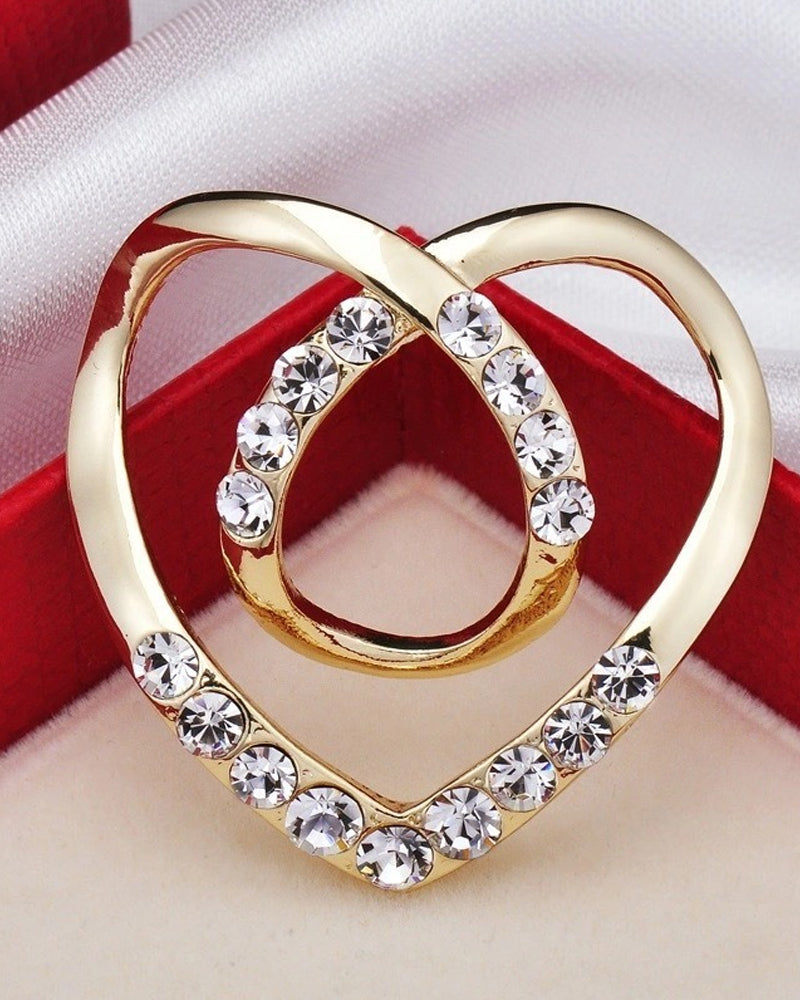 Hjerteformet tørklæde smykkespænde