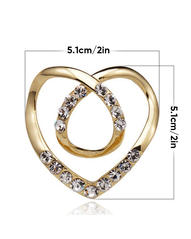 Hjerteformet tørklæde smykkespænde