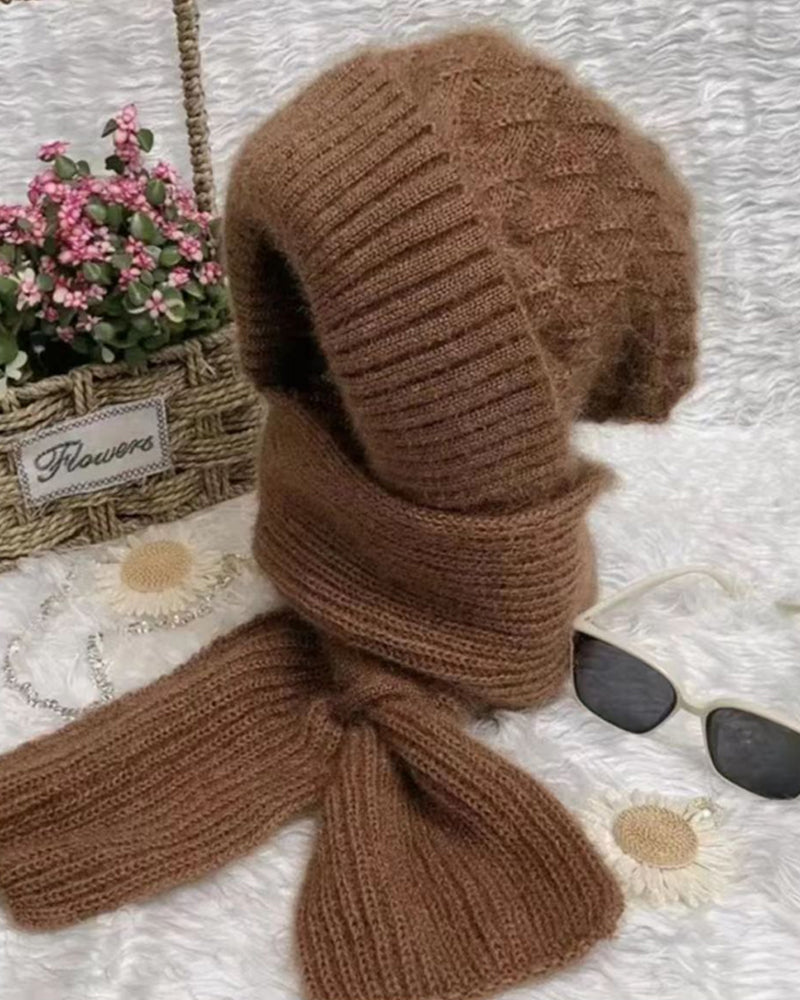 Vindtæt huetørklæde med integreret ørebeskyttelse