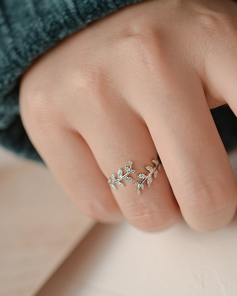 Dameringe Fashion Outdoor Leaf Ring