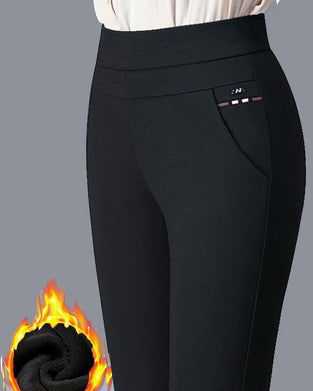 Højtaljede business pants med lommer