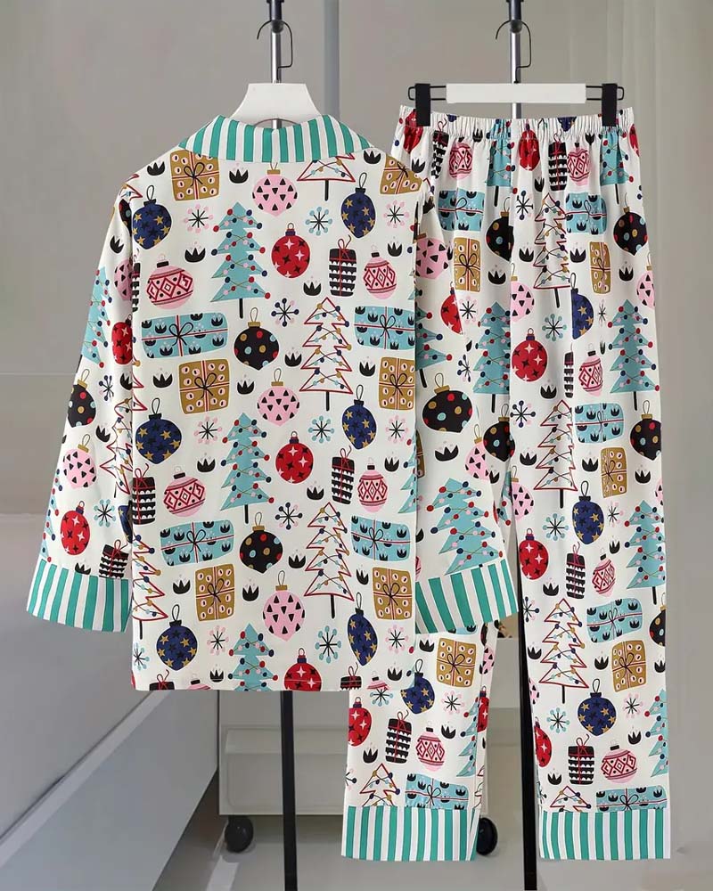 To-delt loungewear sæt med print