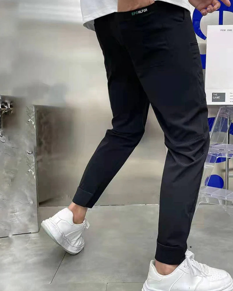 Mænds High Stretch Skinny Cargo-bukser med flere lommer