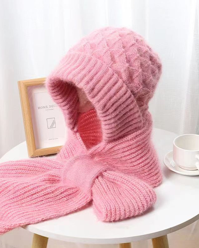 Vindtæt huetørklæde med integreret ørebeskyttelse