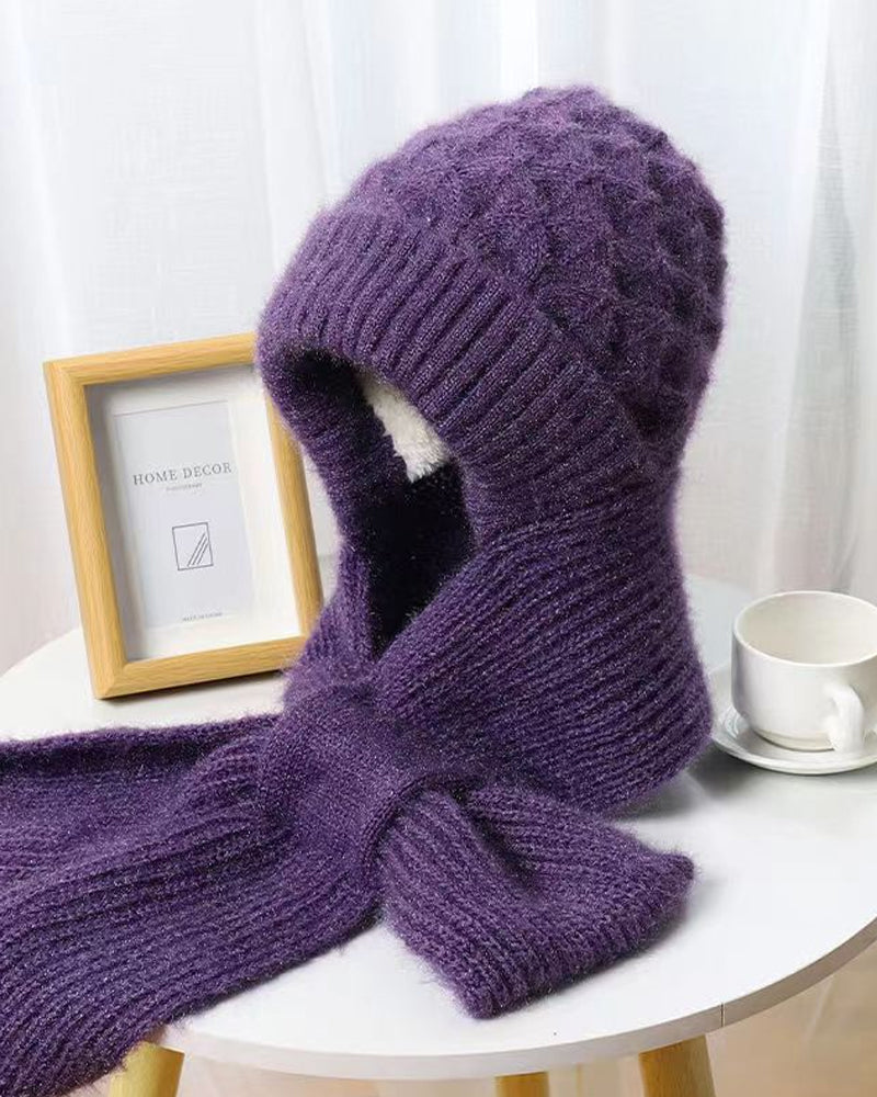 Vindtæt huetørklæde med integreret ørebeskyttelse