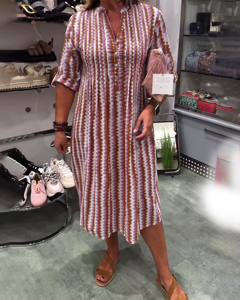 Kjole Med Bølgemønster