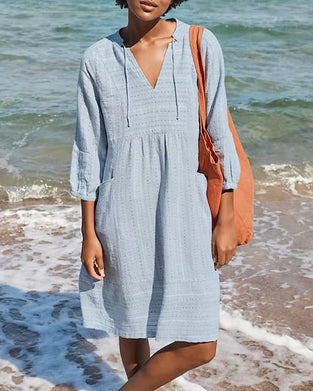 Resort pocket solid dress