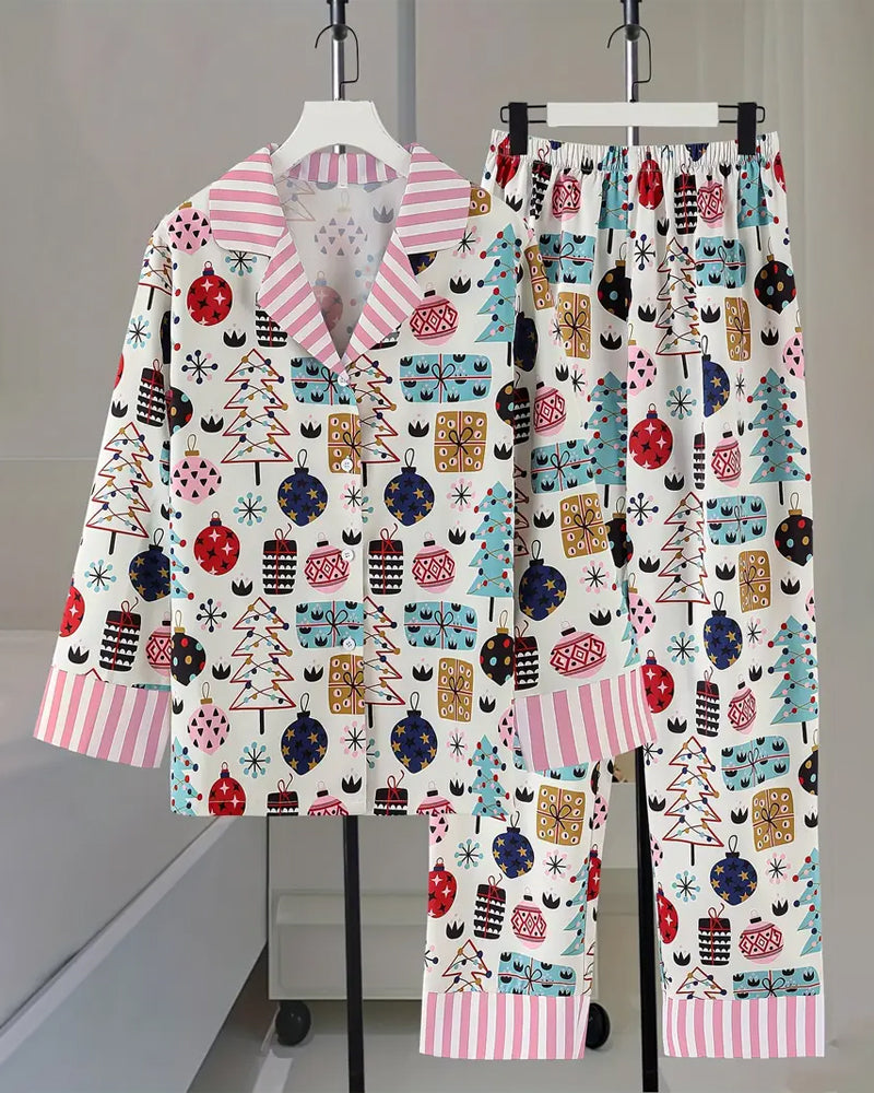 To-delt loungewear sæt med print