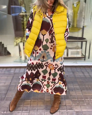 Premium elegant langærmet kjole