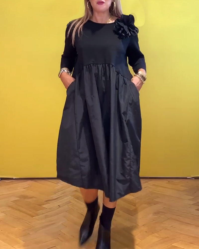 Sort kjole med rund hals