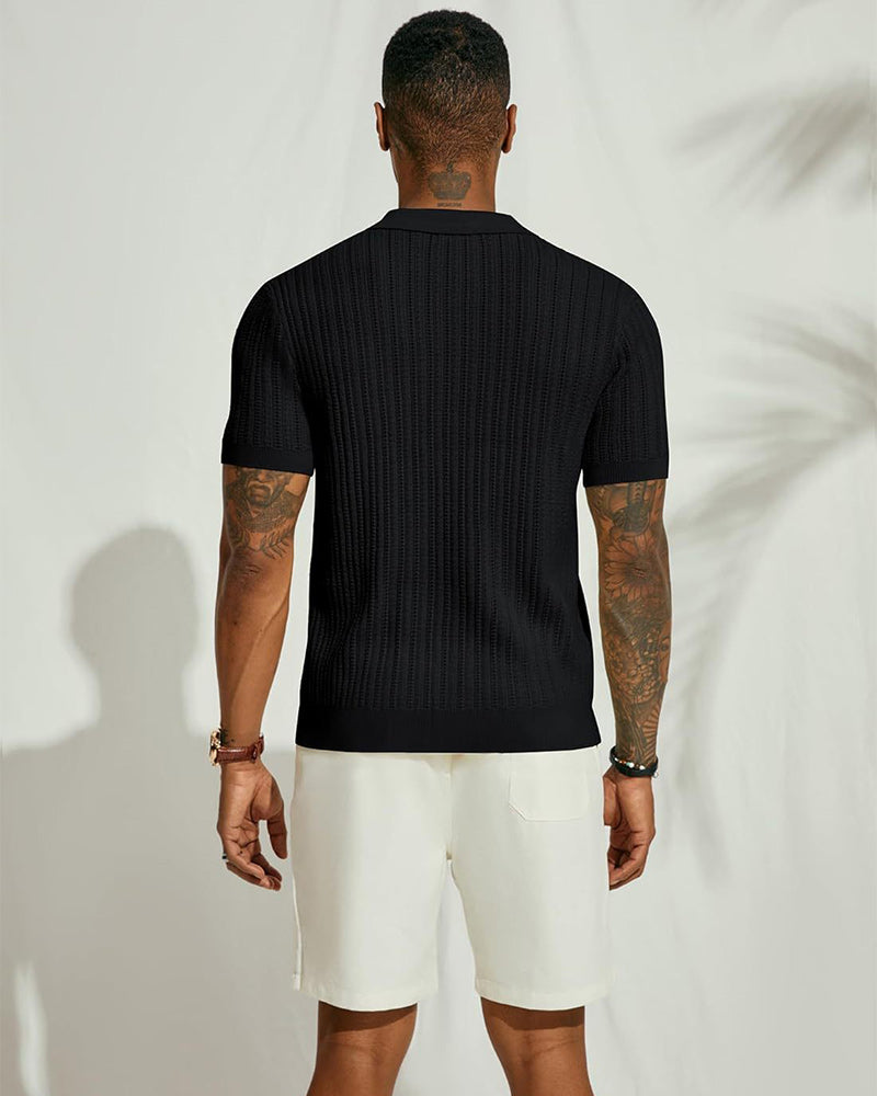 Herreskjorte Ensfarvet Hult Åndbart