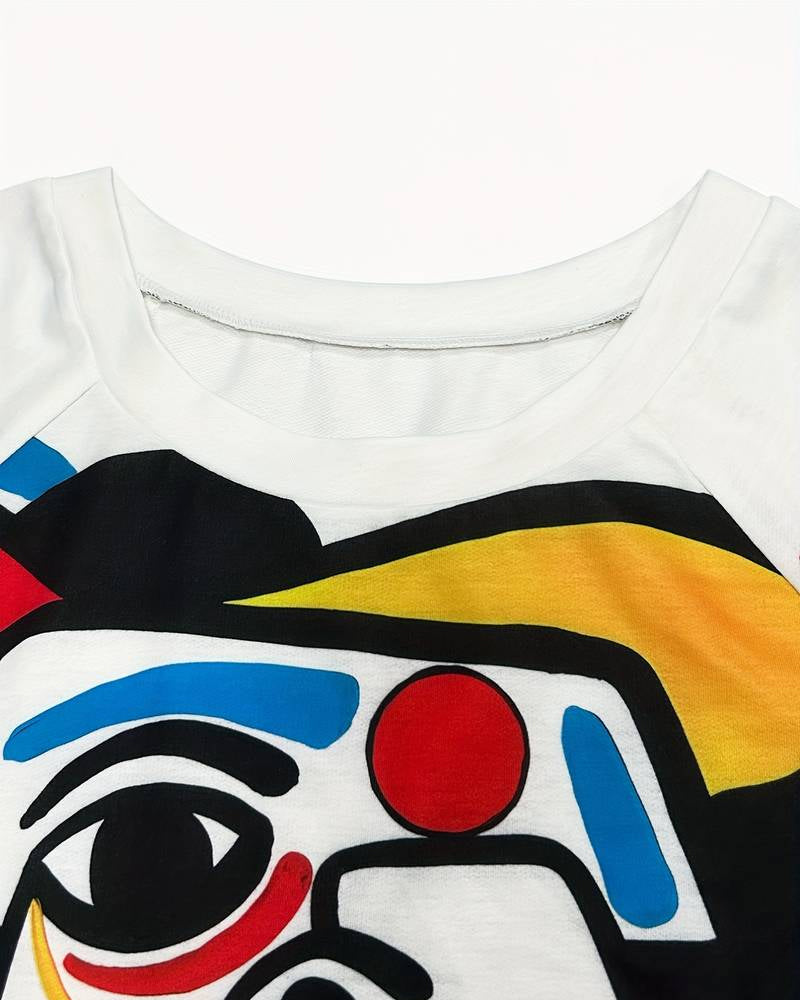 Abstrakt printet top