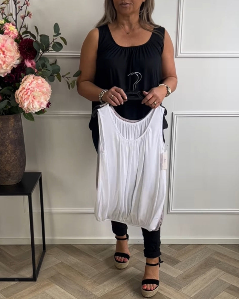 Tank Top Indbygget Bh U-Hals Casual