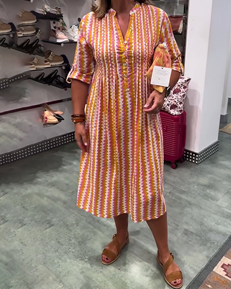 Kjole Med Bølgemønster