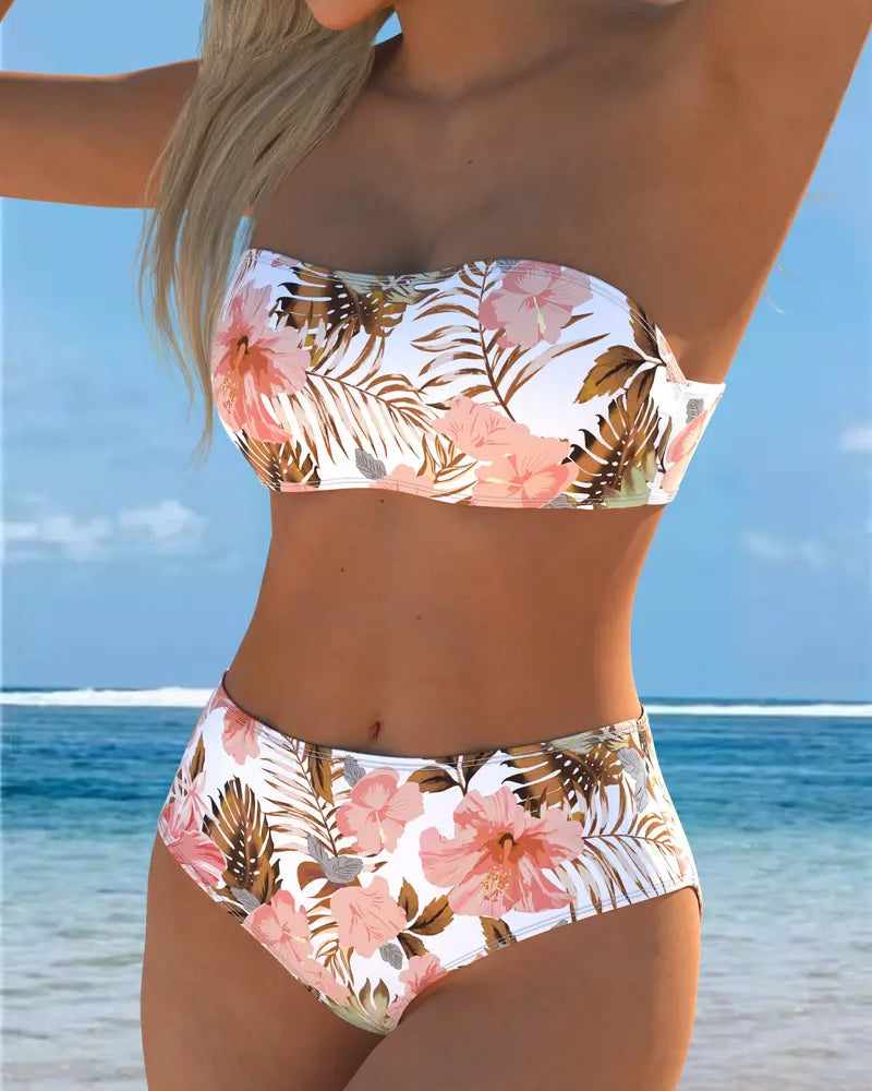Bikini Bandeau Trykt