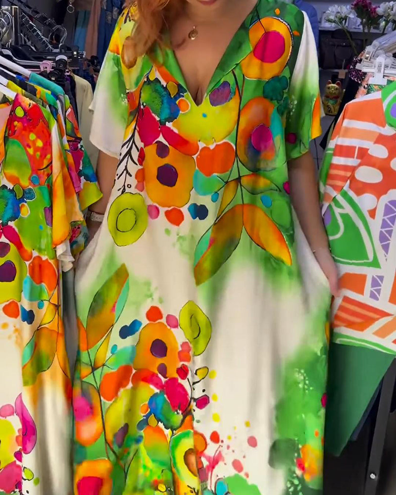 Kjole Løs Mode Casual