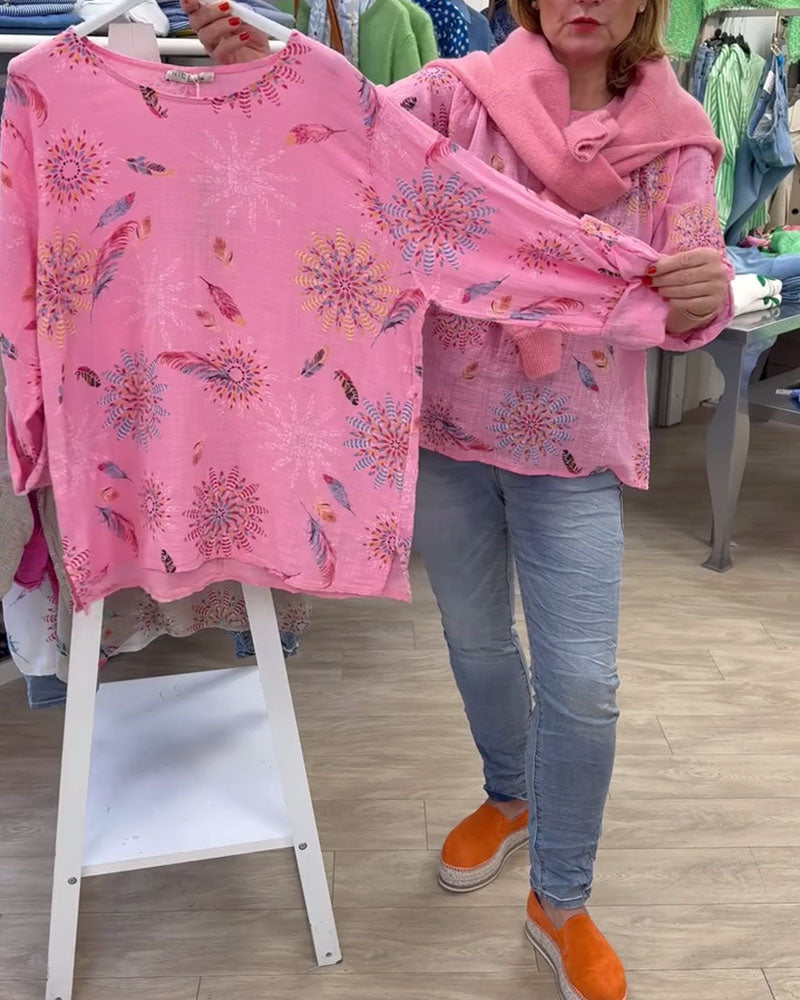 T-Shirt Langærmet Trykt