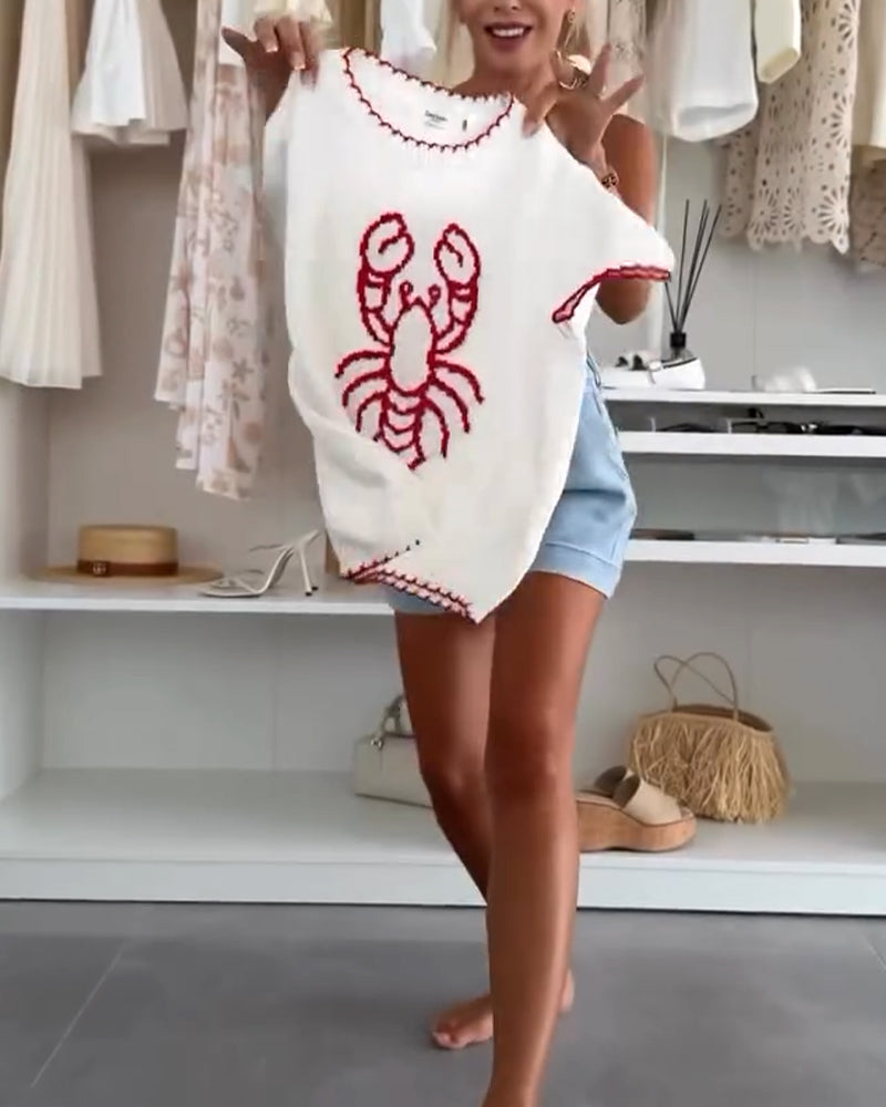 Trøje med Print i Streetstil