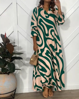 Abstraktmønstret maxikjole