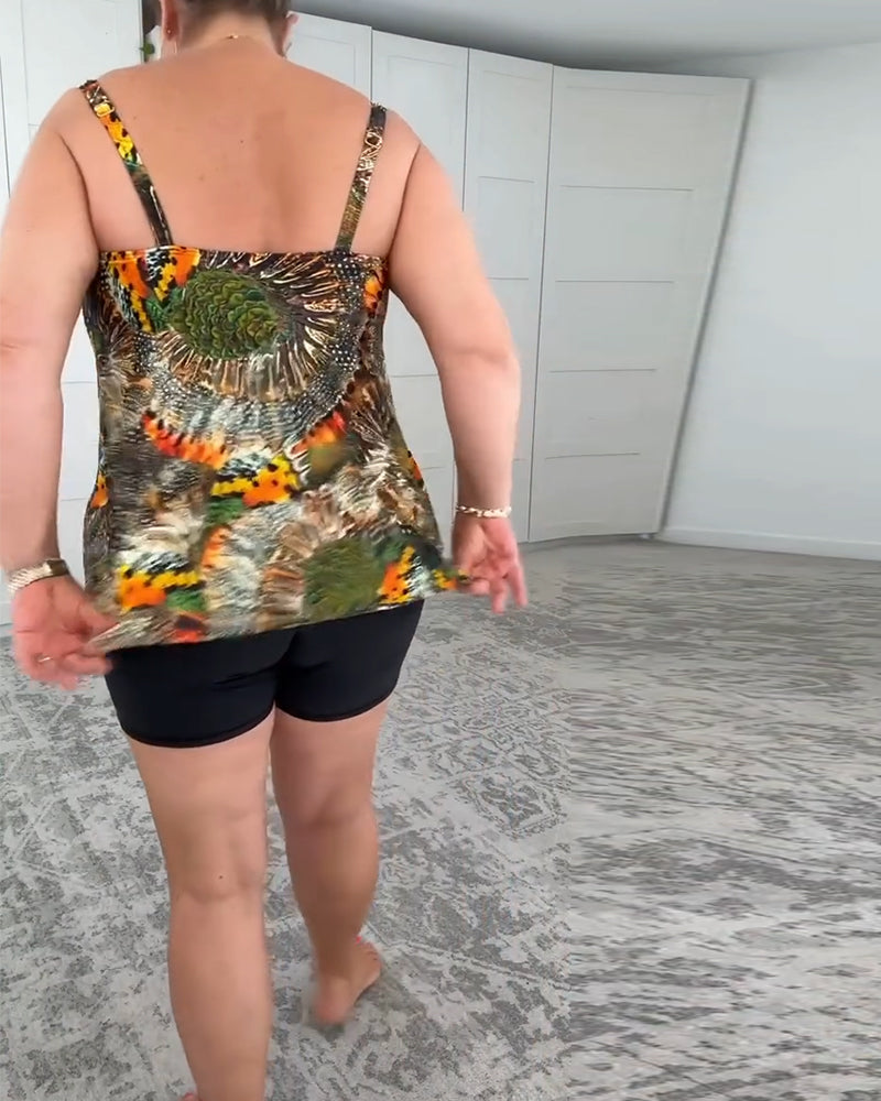 Badedragt To-Delt Trykt Boksershorts