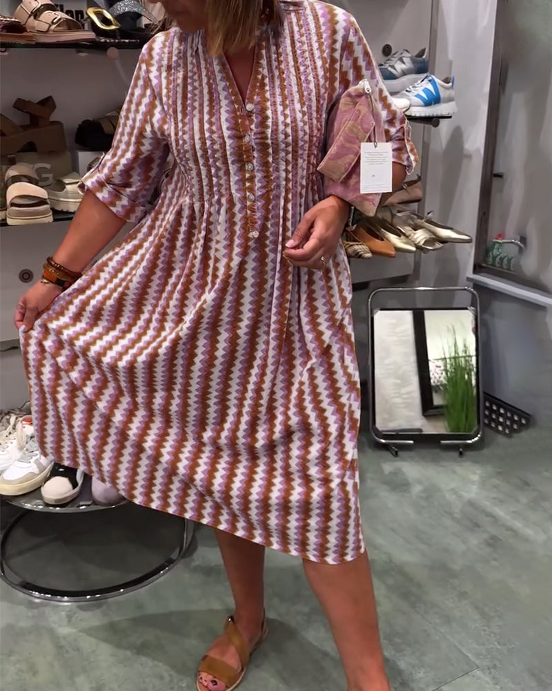 Kjole Med Bølgemønster