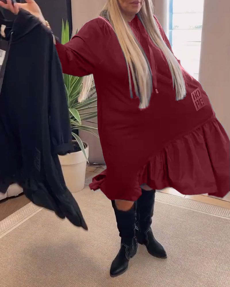 Sort kjole i løs pasform