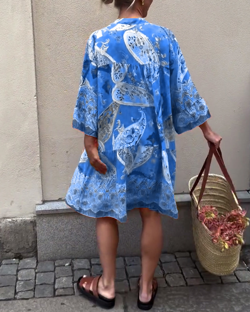 Bohemisk Kjole Med Modemønster