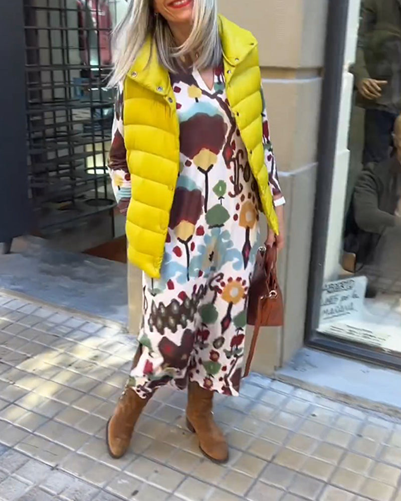 Premium elegant langærmet kjole