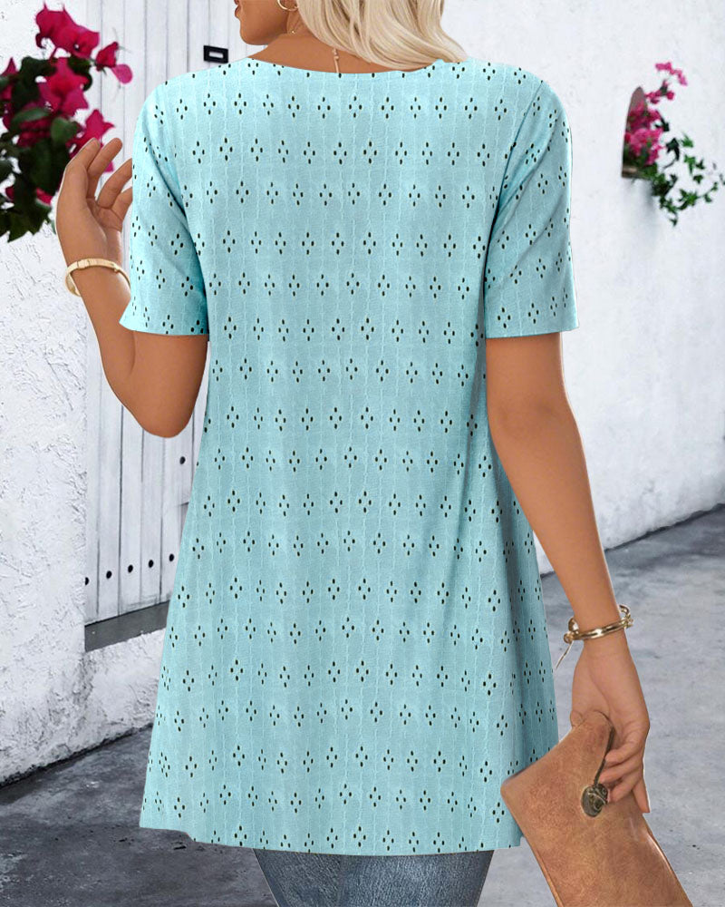 Bluse Falsk To-delt Trykt