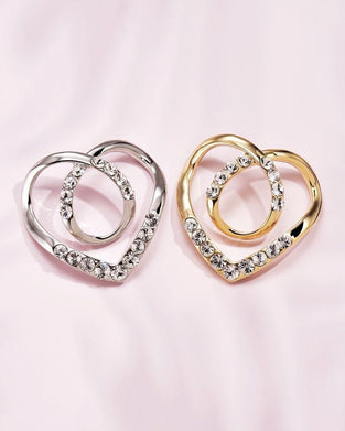 Hjerteformet tørklæde smykkespænde