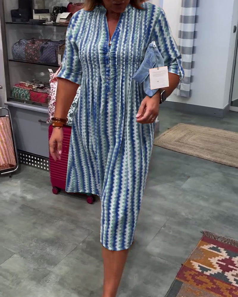 Kjole Med Bølgemønster