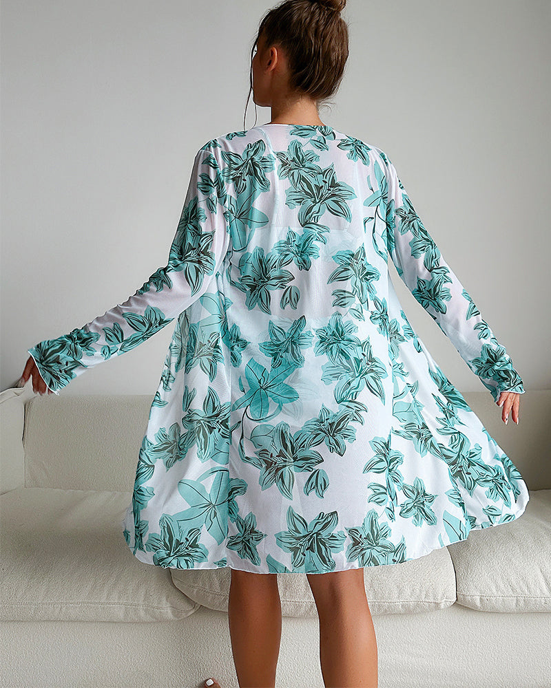 Tredelt bikinisæt med stilfuldt print